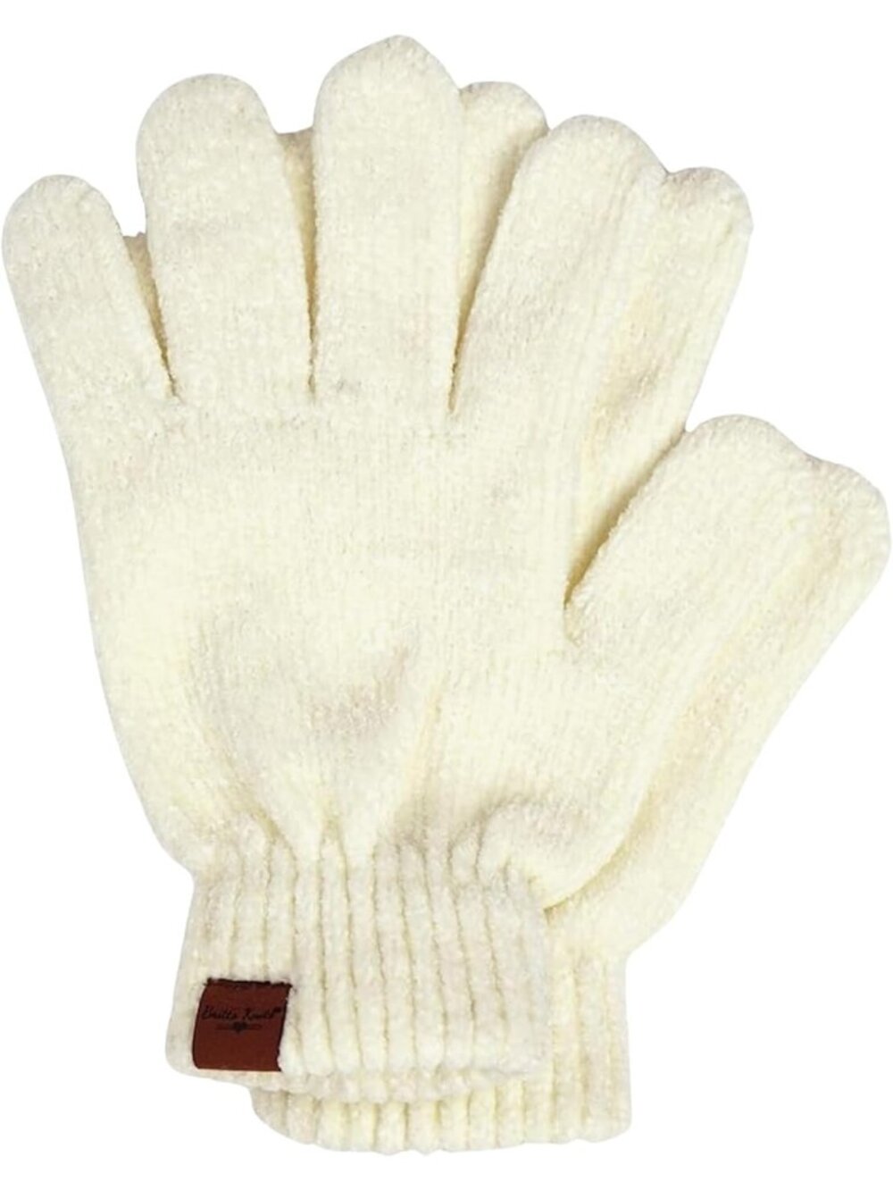 Women's Oatmeal Soft Chenille Winter Warm Knit Stylish Fuzzy Flexible Gloves